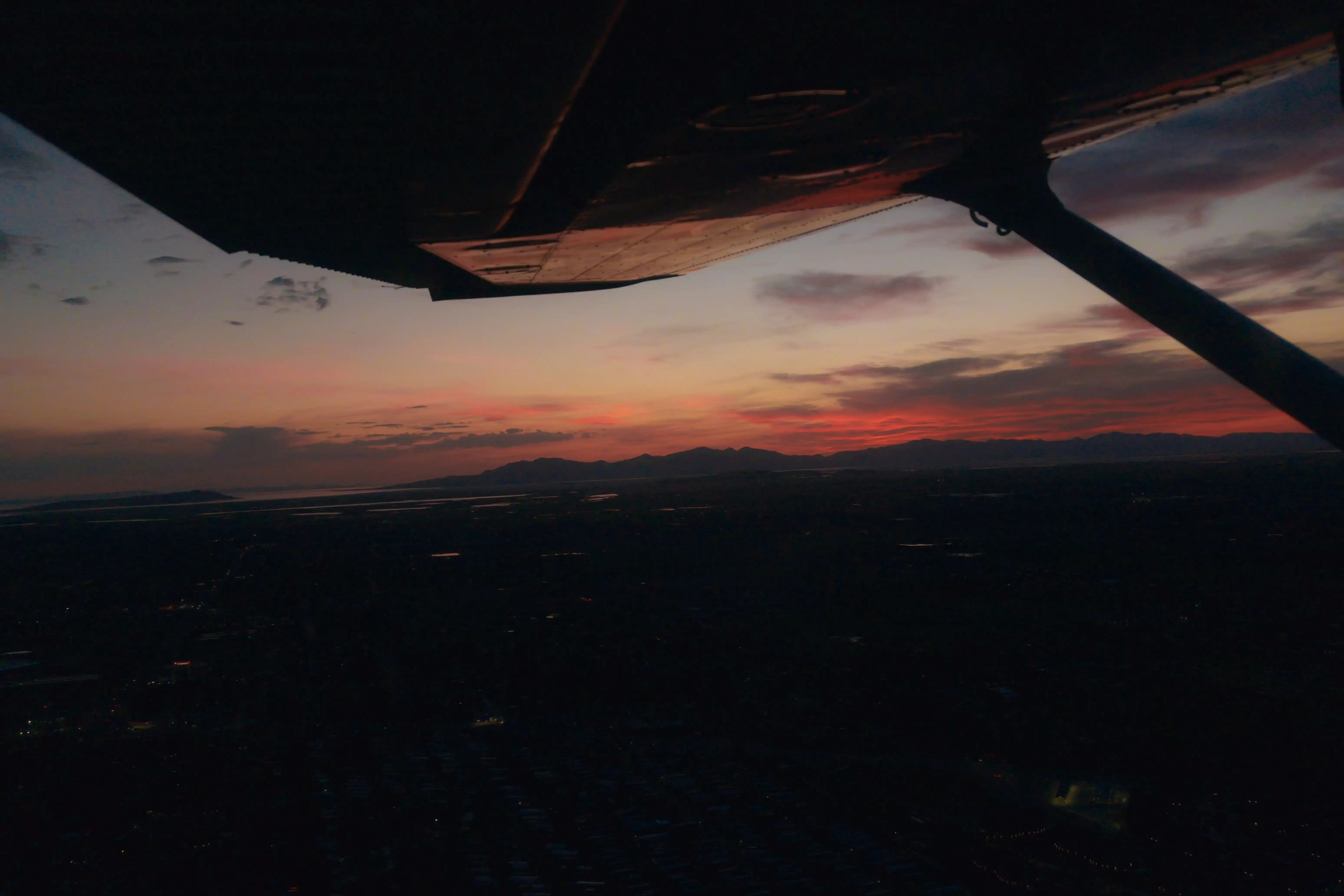 View of Ogden, Utah from Discovery Flight
