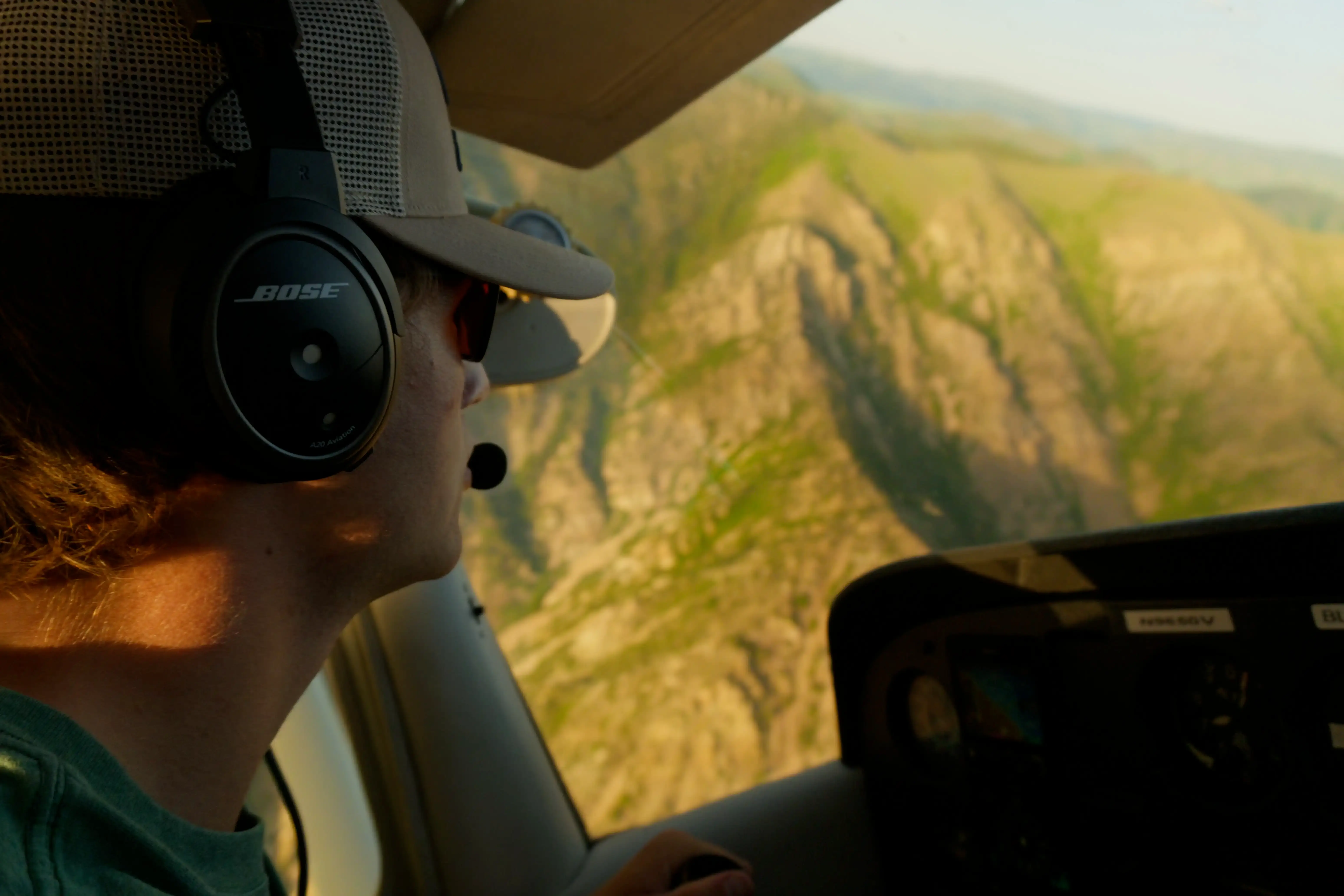 Student in a flight lesson at Blitz Aviation with a certified flight instructor